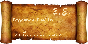 Bogdanov Evelin névjegykártya